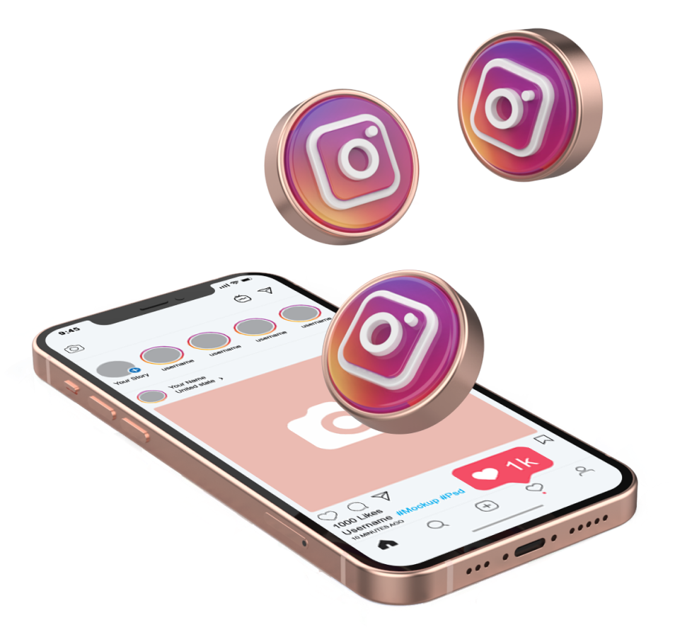 Celular com aplicativo do Instagram aberto